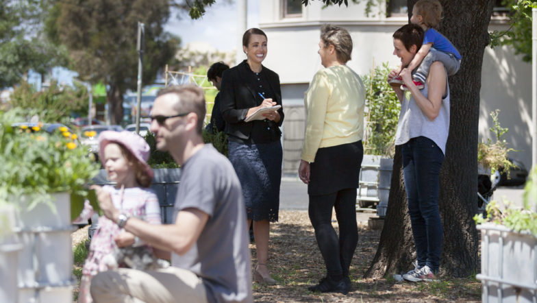 People in a not-for-profit community group garden