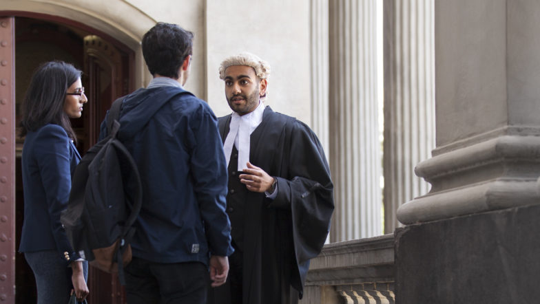 Lawyers outside the court, fighting for fairer and better lives